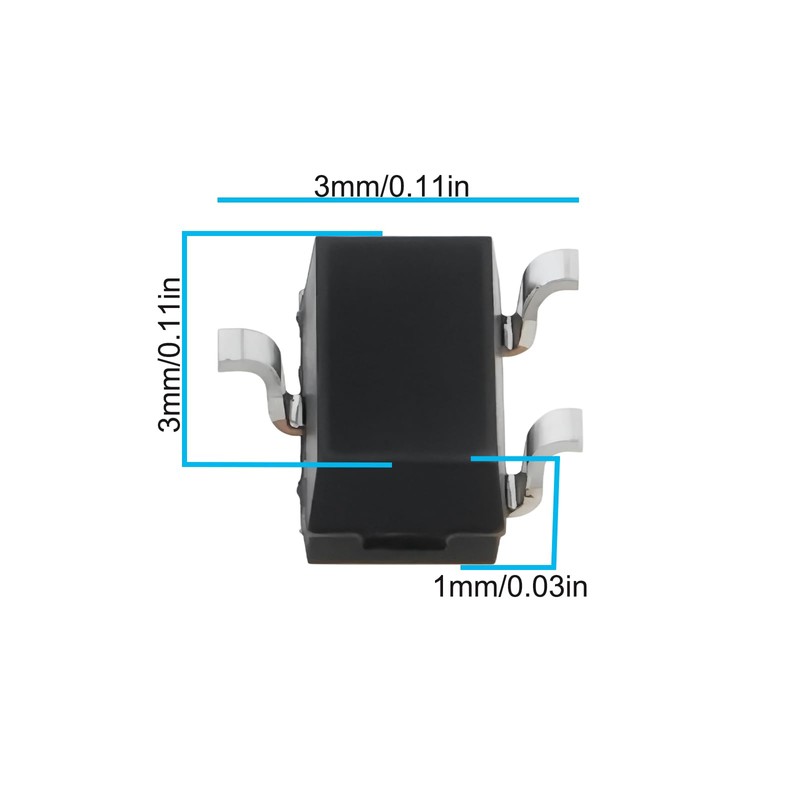OTOTEC 20PCS SMD Linear Hall Effect Sensor Switch 49E SS49E