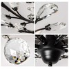 SEOL-Light Vintage Crystal Branches Chandeliers Black Ceiling Light Flush Mounted
