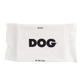 DOG by Dr Lisa - Dog Travel Wipes - Plant-Based - Natural Bathing Wipes for Dogs - Made from 100% Compostable Bamboo - Vet-Created - Vegan - Non-Toxic - Travel Size - Carton (20 per Box)