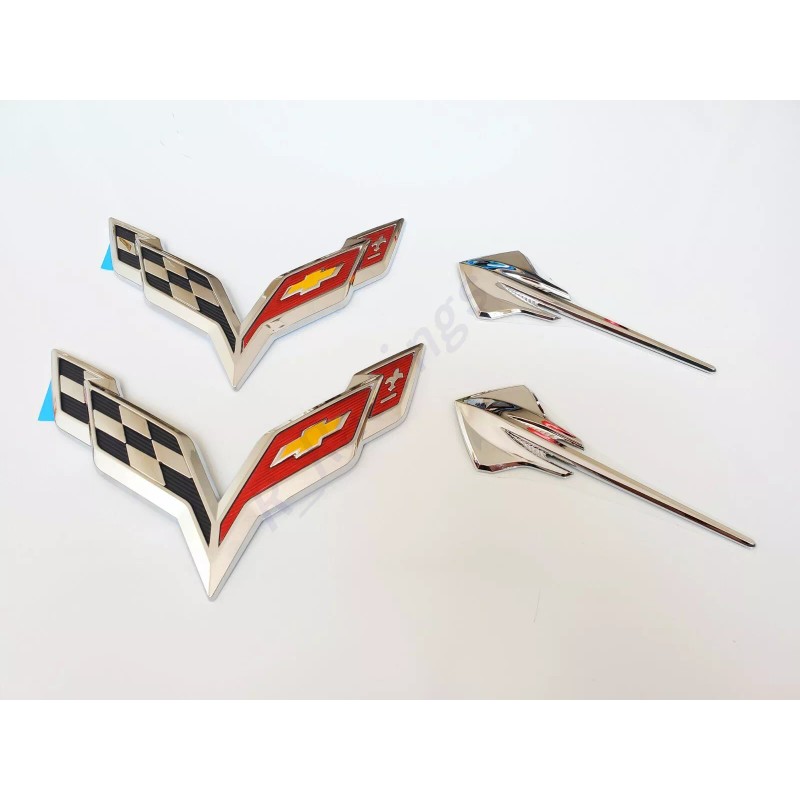 GM 2014-2019 Corvette C7 Chrome Black Front & Rear &