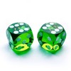 Bescon Professional Precision Dice Round Corner 9/16" (14.3mm) with Random Serial Number, Precision Cut Dice 14.3MM Gem Green, 2pcs Set
