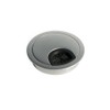 Emuca Round built-in metal grommet for table/desk/worktop, Ø60mm, Matt chrome