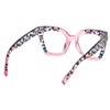 Zeelool Square Eyeglasses Frames for Women Pink Leopard Glasses Fashion