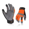 Vgo 1Pair Safety Work Gloves,Builder Gloves,Gardening Gloves,Light Duty Mechanic Gloves(L,Orange,SL7584)