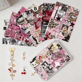 Inserts Clear Case and Type-C Dust Plug Charms Set, Retro Y2K