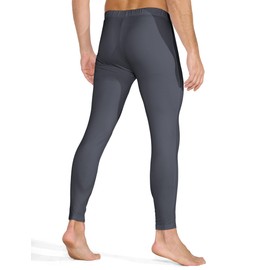 ZUTY 3 Pack Men's Thermal Underwear Bottom Fleece Lined Pant Long Johns Leggings for Men Base Layer for Cold Weather Black-Black-Grey XXL