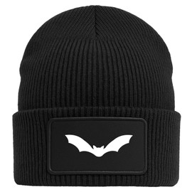 Huuraa Beanie Bat Silhouette Gift Bat Gift Idea, Beanie including patch, Unit size