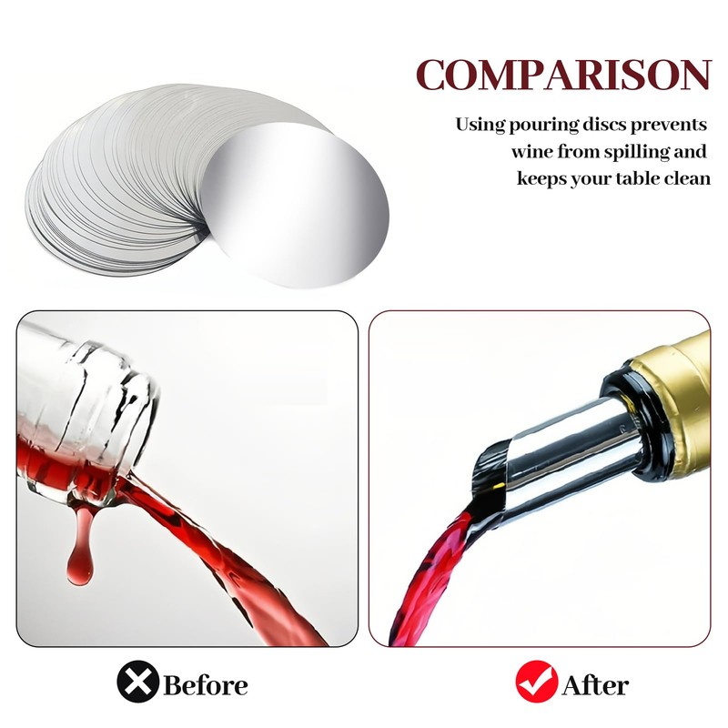 60 Pack Wine Pourers - Elegant Reusable Anti Drip Pourer