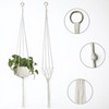 Macramé Plant Hanger, White Cotton Rope, x1