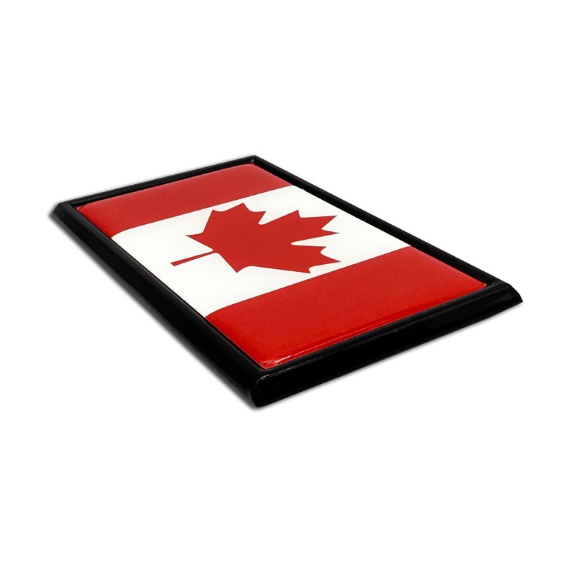 Canadia Flag Black Metal Car Emblem
