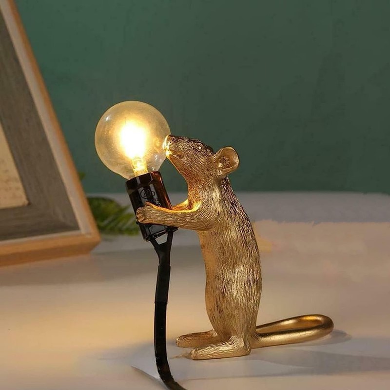Modern Resin Mouse Lamp Table Lights,Mouse Shape Creative Desk Lamps