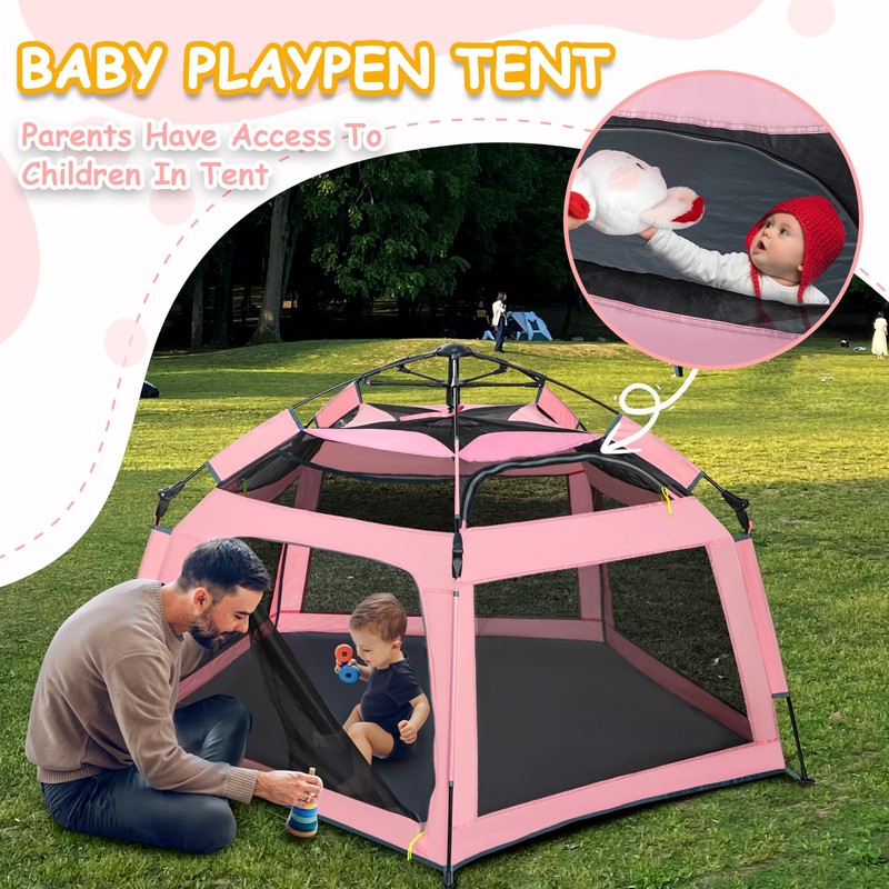 Funsland Baby Playpen Pop-up Tent - Outdoor & Indoor Play