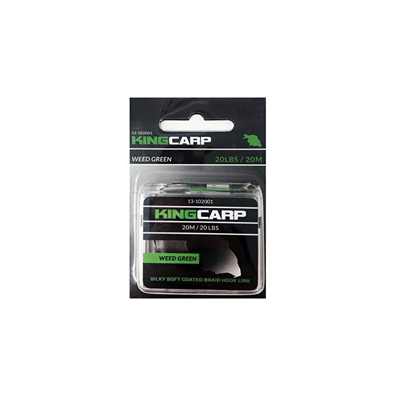 KINGCARP - 20m Spool of Coated HookLink Braid (20lb Breaking