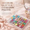Glitter Eyeshadow Palette 40 Colours, Colourful Shimmer Palette for Women