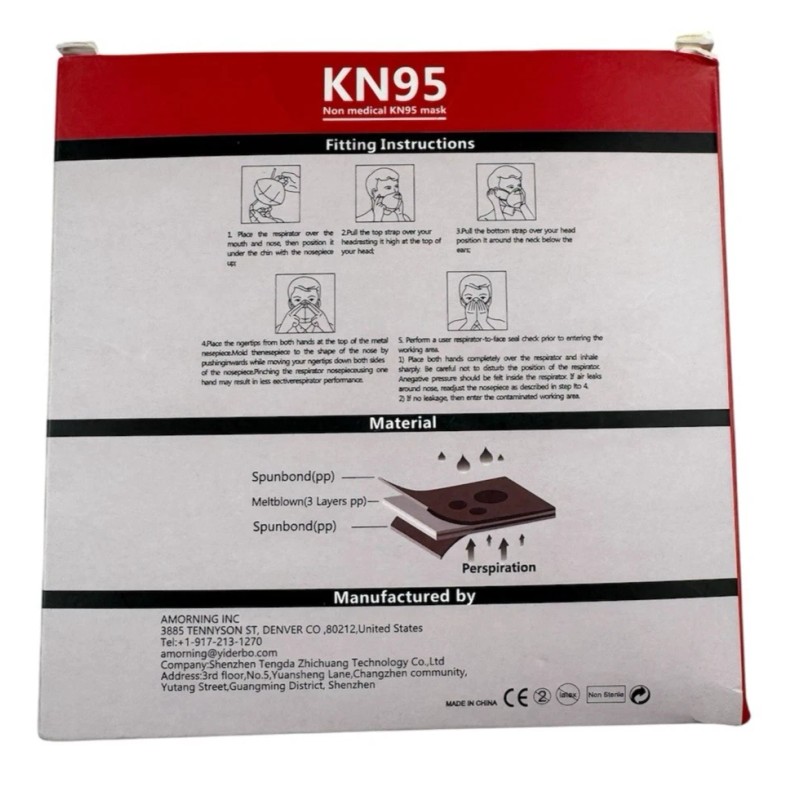 Yiderbo KN95 Breathable Disposable High Filter Efficiency Face Mask -