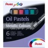 Pentel PHN-M6 Metallic Ölkreiden, 6er Set, farblich sotiert, 1 Stück
