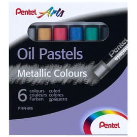 Pentel PHN-M6 Metallic Ölkreiden, 6er Set, farblich sotiert, 1 Stück (6er Pack)