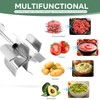 Stainless Steel Meat Chopper & Masher - Heavy Duty 6