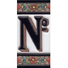 House Numbers Ceramic Tile Numbers and Letters Red Blue Green