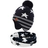 Foruhoo Boys' Winter Beanie Hat, Girls' Knitted Hat with Bobble,