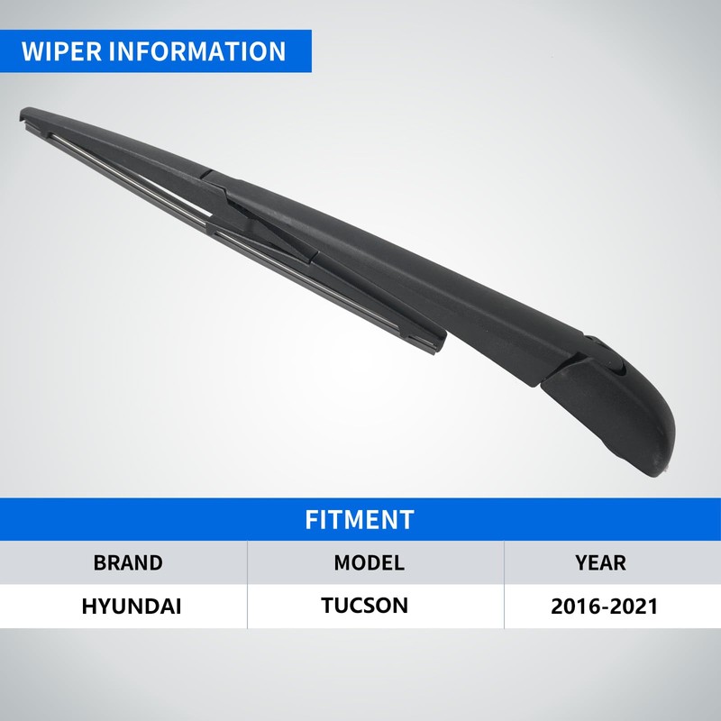 Replacement For Hyundai Tucson 2016-2021 Rear Wiper Blade and Wiper