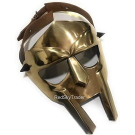 NauticalMart MF Doom Rapper Madvillain Gladiator Mask (Brass)