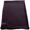 Purple & Black Solid Colour Fringe Design Nepalese Shawl Scarf