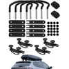 4Pack Roof Box U-Bolt Clamps, Glazeal Roof Box Rack Clamps