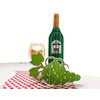 iGifts And Cards Golden Vintage Wine 3D Pop Up Greeting