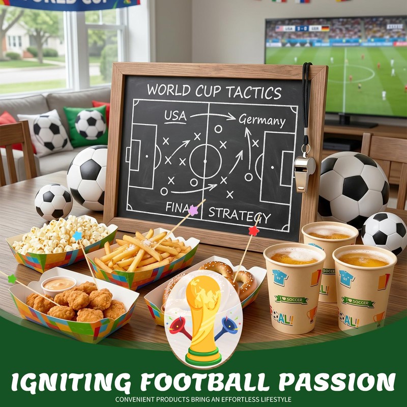 Soccer Party Decorations Serves 25, World Cup 2026 Soccer Party