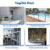 Tagifet Black Glass Railing Post,304 Stainless Steel Glass Railing Post: