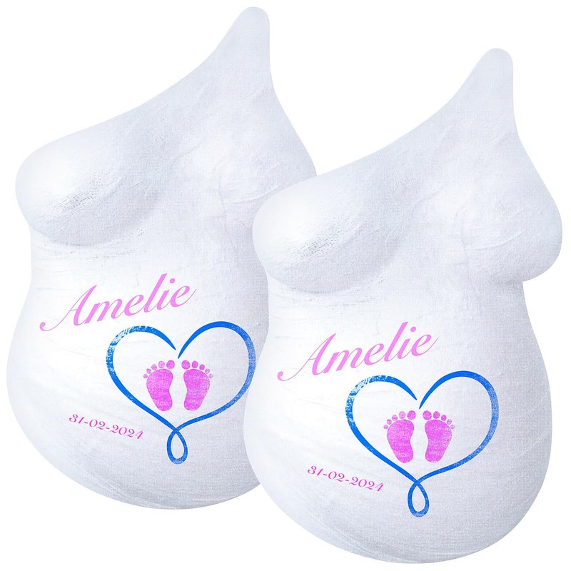 Your Design Plaster Casts 3D: Set of 2 Baby Belly