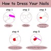 24pcs Long Coffin False Nails - Pink French Tip Press