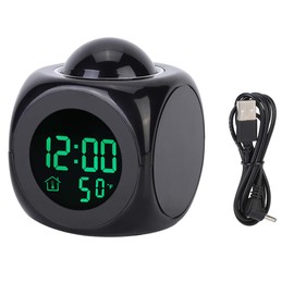 VIFERR Electronic Projection Alarm Clock LCD Digital Clock Bedside Clock with Temperature Display for Bedroom Office