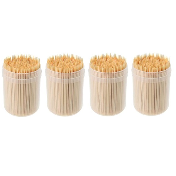 Primes DIY 600 x Pack Party Bamboo Wooden Cocktail Sticks Toothpicks Tooth Picks for Desserts Parties, Office, Home, & Dental Hygiene Fruit Cherry Cheese Parties