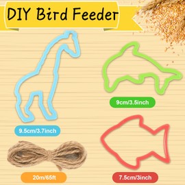 Bird Feeders for Outdoors Hanging Bird Feeder Wild Bird Seed for Garden Yard Outside Decoration Make Your Own Bird Feeders Arts and Crafts Bird Seed Feeder for Outside 12 Animals Molds for Adults Kids