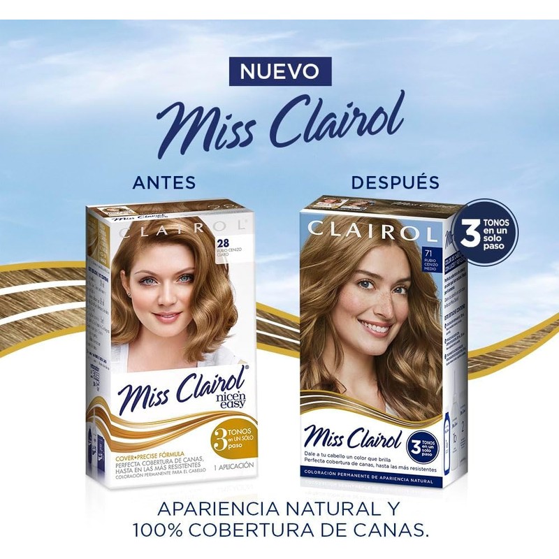 Miss Clairol Tinte Permanente 71 Rubio Cenizo Medio