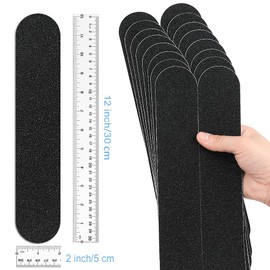 Astfys Anti Slip Tape, 16pcs Non Slip Pre-Cut Strips, Treads Safety Non Skid Adhesive Strips for Ladder, Step Stool and Stair (2" x 12", Black)