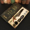 MPRINCE Feather Pen ink Set,Calligraphy Pen Set,Includes Quill Pen,2 Bottles
