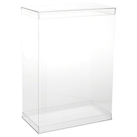 DollSafe Deluxe Clear Folding Display Case with Acrylic Top and Base for 11-12 inch Dolls or Action Figures, 9.5" W x 5" D x 13" H, Pack of 3