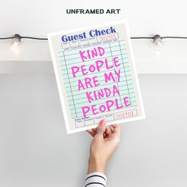 Cute Trendy wall decor Aesthetic - Funky Wall Art & Decor - Be Kind Wall Art for Women - Inspirational Gifts - Bedroom Wall Decor Living room - Chic Home Decor - VSCO Room Decor - Preppy Room Decor