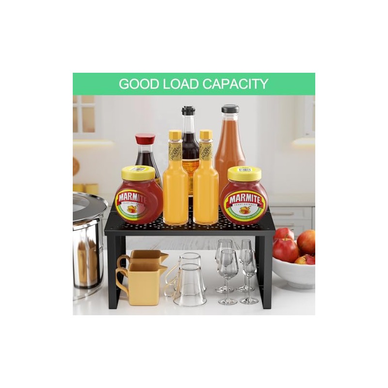Maxentico Set of 2 Kitchen Organisers, Kitchen Shelf Worktop, Shelf