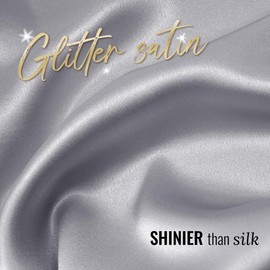 PARISBELLA NO DAMAGE Silk Satin Scrunchies For Hair, Satin Hair Ties for Women and Girls, Black White and Grey, Pack of 3