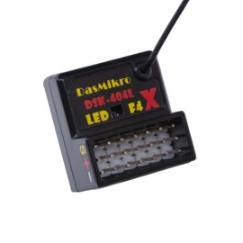 P.D DasMikro Futaxx 4ch/10ch 2.4GHz F-4x Receiver for T10PX EP Car Compatible Receiver "HV, S.Bxx2 Compatible, Support F/S Function, Telemetry Sensor, UR/SR Mode, Full Function" (DSK-404L)