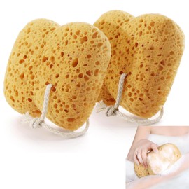 HGNUT 2 PCS Extra Large Natural Bath Sponges | 13x13x6 Shower Sponges, Ultra-Soft Body for Luxurious Skin Care & Gentle Exfoliation ﻿