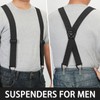 Adjustable X-Back Suspenders for Trousers – 1.6-Inch Wide Elastic Support