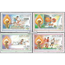 Prophila Collection Aitutaki 683-686 (kompl.Ausg.) postfrisch ** MNH 1992 Olympische Sommerspiele 92 (Briefmarken für Sammler) Kampfsport (Boxen/Fechten/Ringen/Karate …)