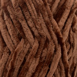 3 Pack Velvet Chenille Yarn for Crocheting,Coffee Fluffy Velvet Plush Yarn Thick Soft Chunky Chenille Yarn Baby Blanket Yarn for Crocheting Knitting Beginners（Coffee）