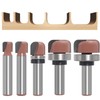 Akylin Dish Carving Router Bits, 1/2 Inch Shank 5PCS Bowl