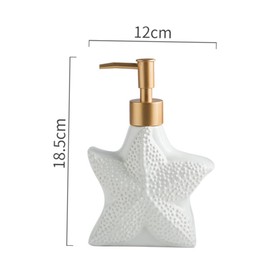 FELTECHELECTR Airless Pump Bottles Travel Ceramic Shampoo Dispenser Bottle White Ceramic Pump Bottle